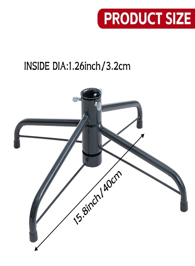 Gloreyan Metal Christmas Tree Stand, 15.7 Inch Replacement Xmas Tree Stand Base Universal Folding Tree Stand for 3 Ft to 7 Ft Christmas Artificial Trees Fake Tree, Fits 0.5-1.25 Inch Tree Pole, Green - Image 2